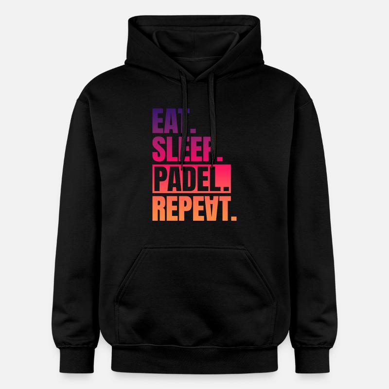 Manger dormir Padel répéter - Sweat à capuche Softstyle® Gildan Unisexe - noir