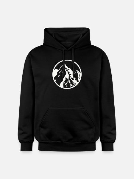 Kreis Berggipfel Berge - Gildan Unisex Softstyle® Midweight Hoodie - black