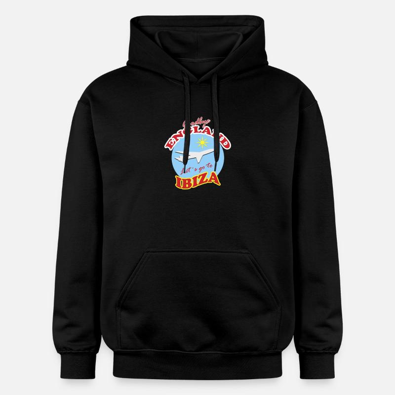 Adieu l’Angleterre. Allons à Ibiza. - Sweat à capuche Softstyle® Gildan Unisexe - noir
