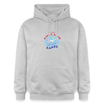 Goodbye England Let´s go to Zante - Gildan Unisex Softstyle® Midweight Hoodie - light heather grey - Front - Liana (172cm) & Jaron (178cm)