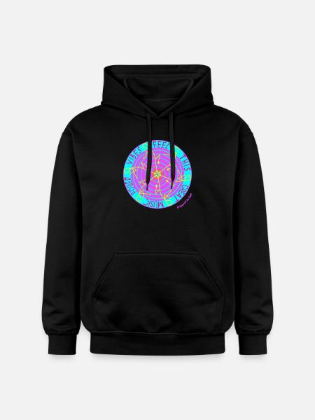 Music Vibes -Retro Vinyl Dance - Gildan Unisex Softstyle® Midweight Hoodie - black