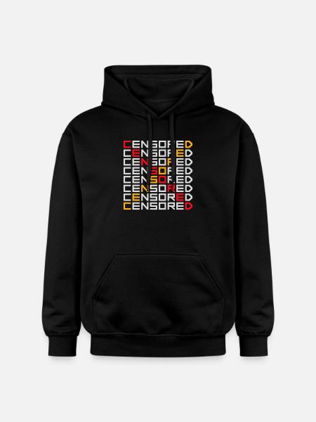 Censored Funny Statement Freedom Logo - Gildan Unisex Softstyle® Midweight Hoodie - black