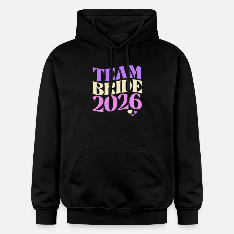 Équipe Mariée 2026 - Sweat à capuche Softstyle® Gildan Unisexe - noir