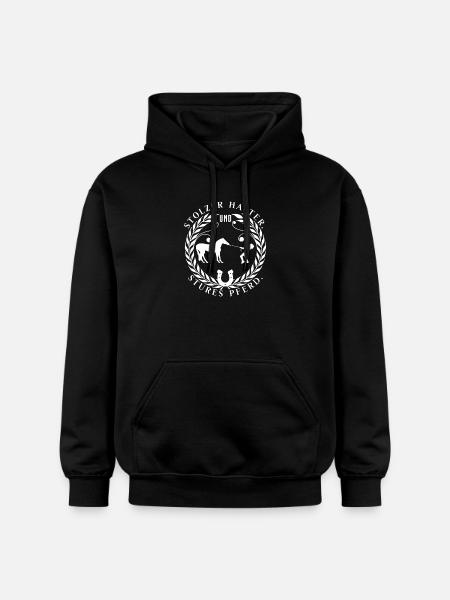 stolzer besitzer und stures pferd - Gildan Unisex Softstyle® Midweight Hoodie - Schwarz
