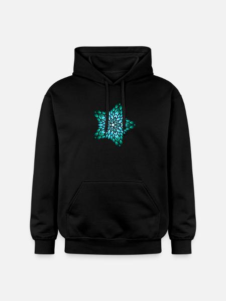 Glow of the Ocean Star - Gildan Unisex Softstyle® Midweight Hoodie - black