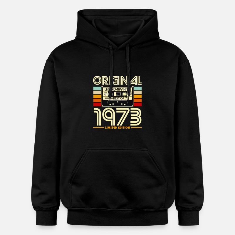 Original 1973 Cassette Rétro - Sweat à capuche Softstyle® Gildan Unisexe - noir