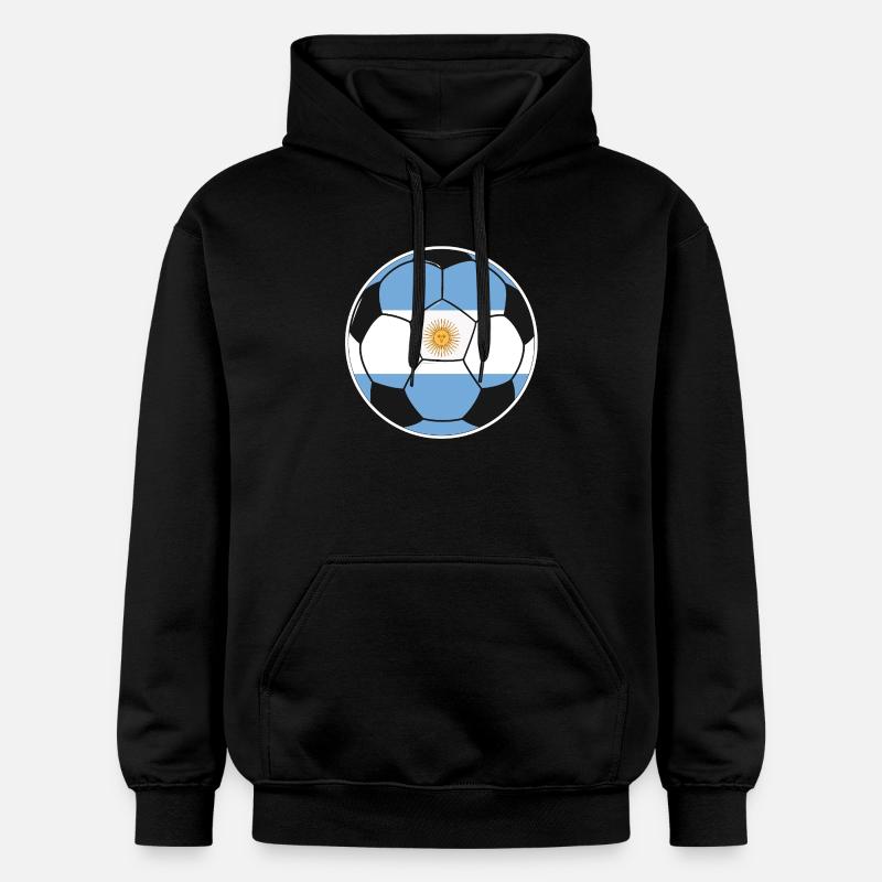 Football - Équipe Argentine - Sweat à capuche Softstyle® Gildan Unisexe - noir