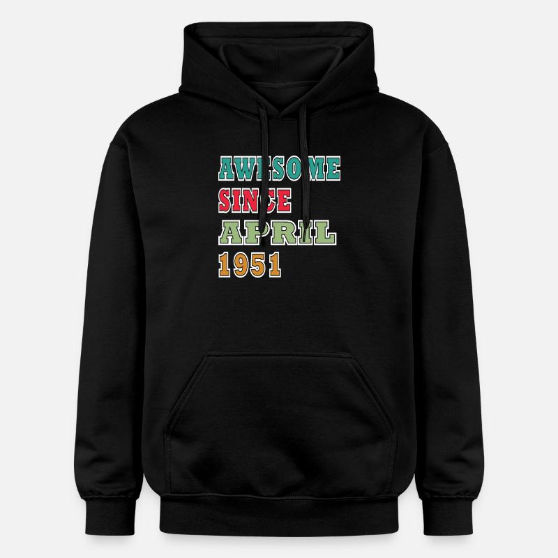 Génial depuis avril 1951 - Sweat à capuche Softstyle® Gildan Unisexe - noir