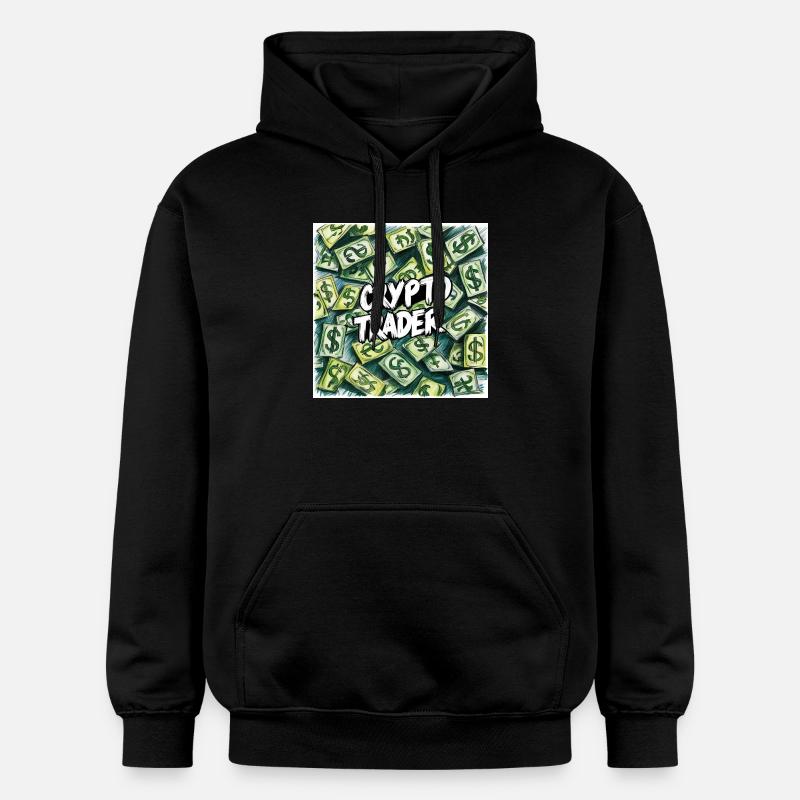 Pluie d’argent pour traders de cryptomonnaies - Sweat à capuche Softstyle® Gildan Unisexe - noir