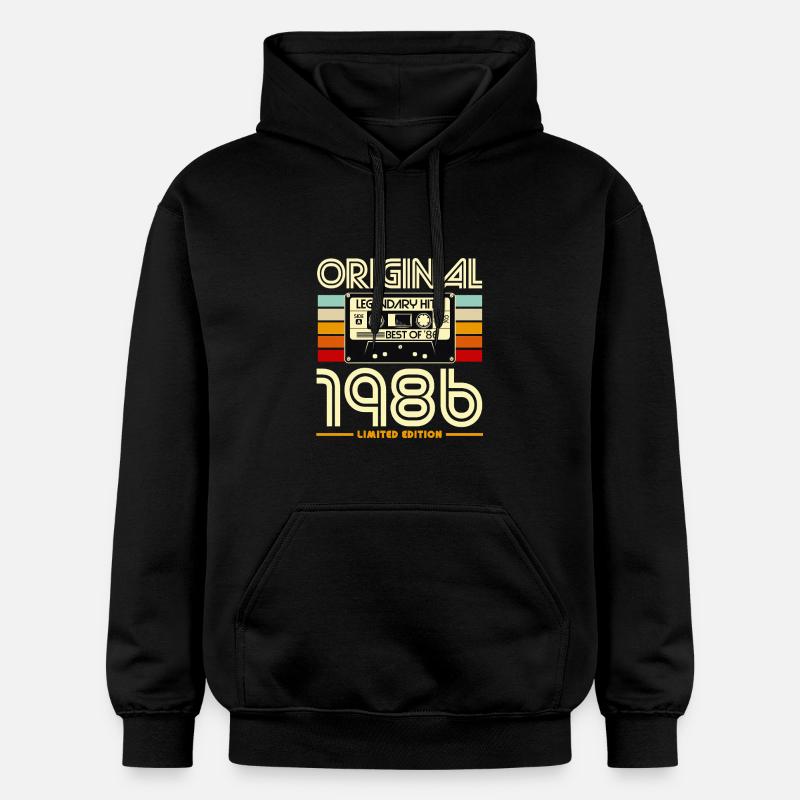 Cassette 1986 Édition Limitée - Sweat à capuche Softstyle® Gildan Unisexe - noir