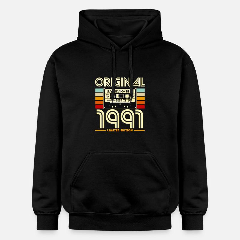 Original 1991 Retro Cassette - Sweat à capuche Softstyle® Gildan Unisexe - noir