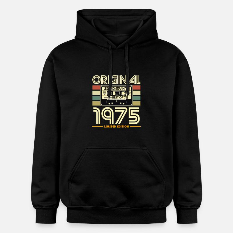 Original 1975 Retro Tape - Sweat à capuche Softstyle® Gildan Unisexe - noir