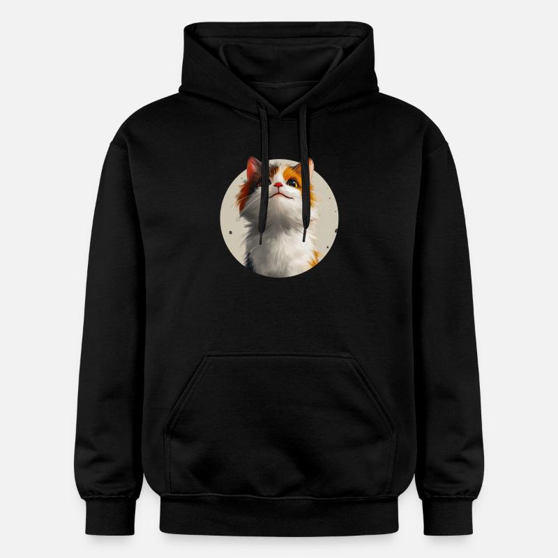Chat mignon - Sweat à capuche Softstyle® Gildan Unisexe - noir