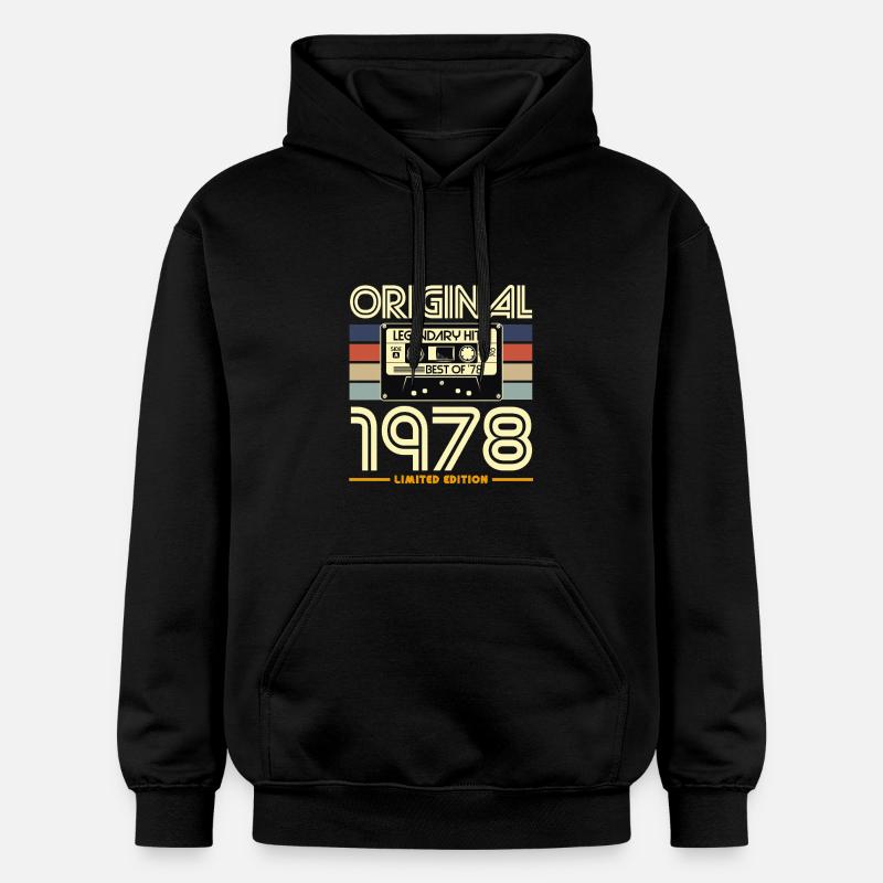 Original 1978 Cassette Rétro Édition - Sweat à capuche Softstyle® Gildan Unisexe - noir