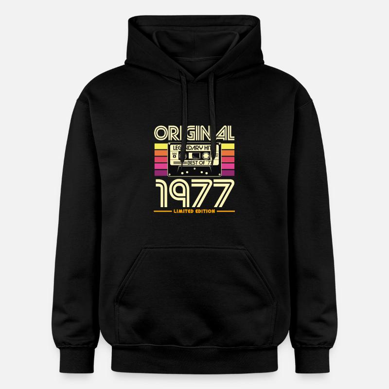 Original 1977 Retro Cassette - Sweat à capuche Softstyle® Gildan Unisexe - noir