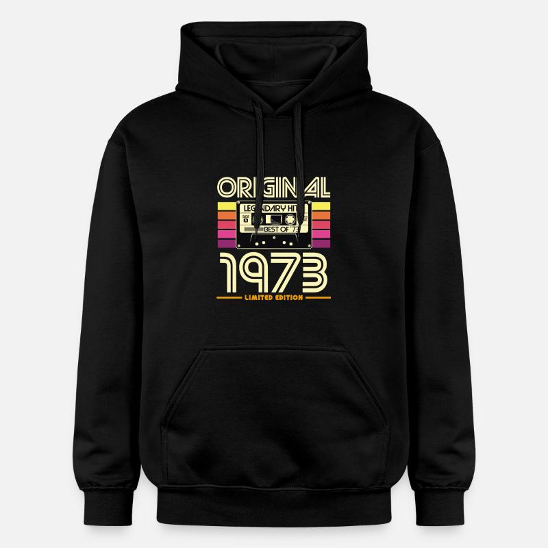 Original 1973 Retro Cassette - Sweat à capuche Softstyle® Gildan Unisexe - noir