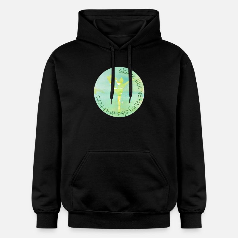 skate like nothing else matters - Gildan Unisex Softstyle® Midweight Hoodie - Schwarz