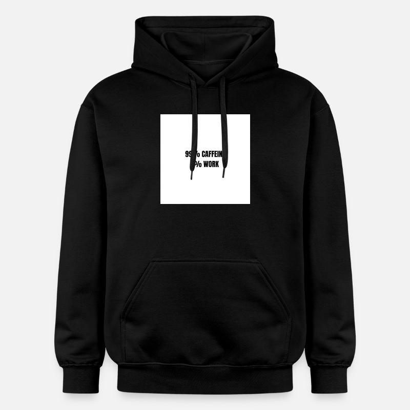 99% Caffeine 1% Work - Gildan Unisex Softstyle® Midweight Hoodie - black