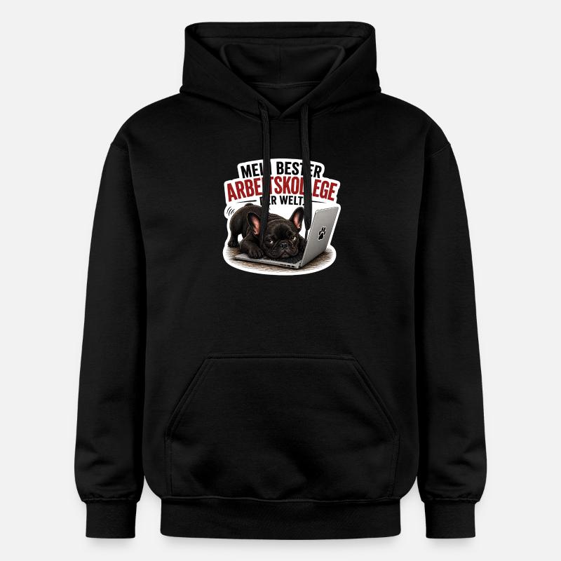 Frenchie – Bester Arbeitskollege der Welt - Gildan Unisex Softstyle® Midweight Hoodie - Schwarz