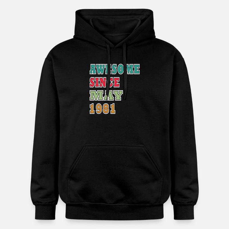 Awesome since May 1981 - Gildan Unisex Softstyle® Midweight Hoodie - black