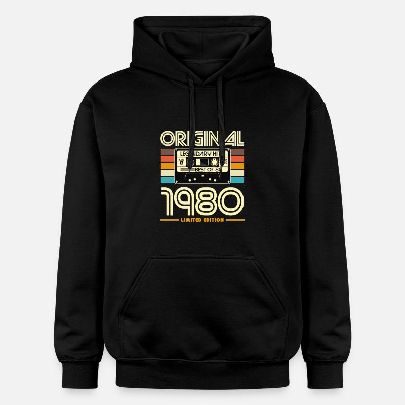 Cassette Retro 1980s Édition Limitée - Sweat à capuche Softstyle® Gildan Unisexe - noir
