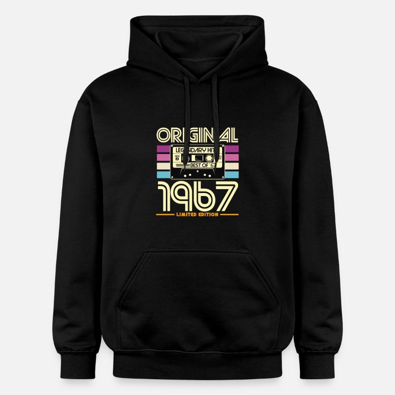 Original 1967 Hits Cassette Retro - Sweat à capuche Softstyle® Gildan Unisexe - noir