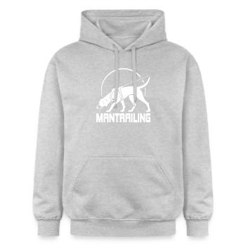 Chien de chasse de chasse Foxhound Chasseurs de sport Saules - Sweat à capuche Softstyle® Gildan Unisexe - gris clair chiné - Devant - Liana (172cm) & Jaron (178cm)