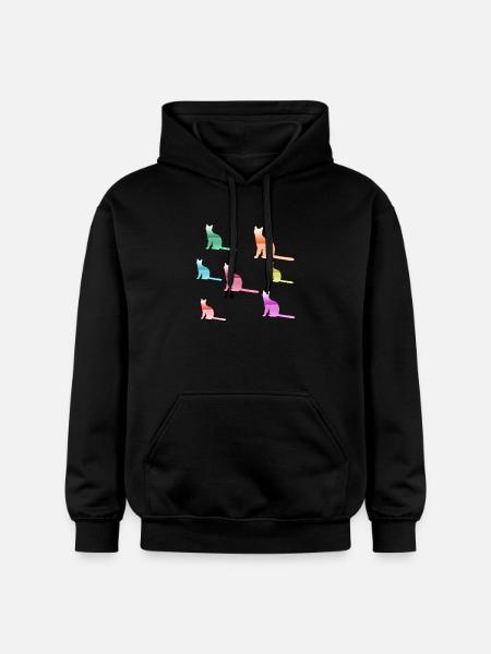félin - Sweat à capuche Softstyle® Gildan Unisexe - noir