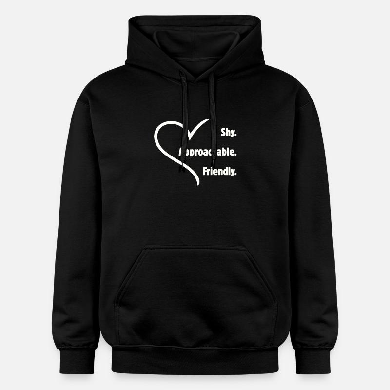 Flirteurs introvertis timides amicaux accessibles - Sweat à capuche Softstyle® Gildan Unisexe - noir