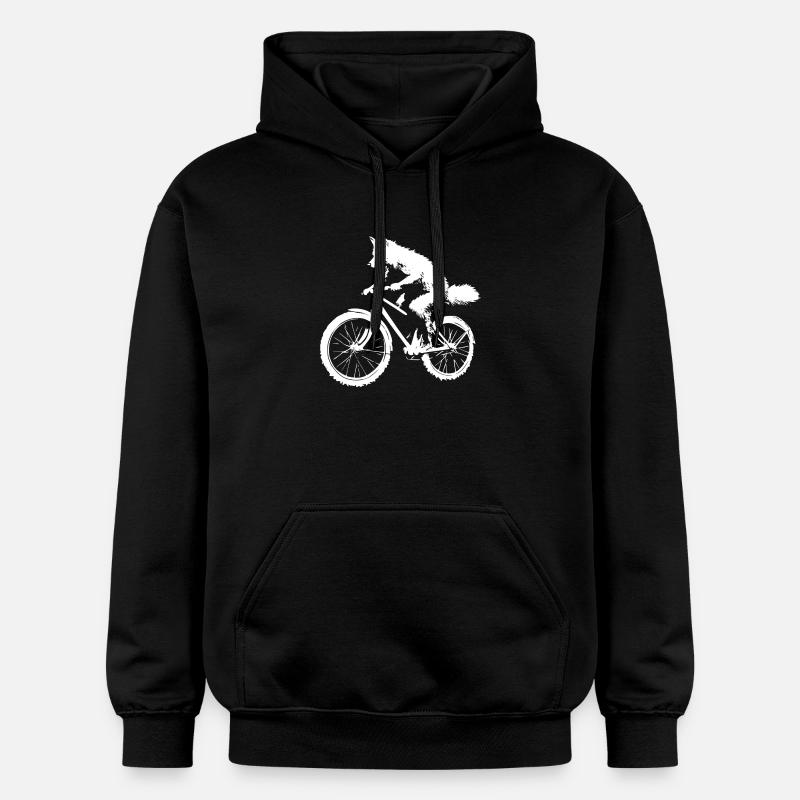Bicycle Fox - Gildan Unisex Softstyle® Midweight Hoodie - black