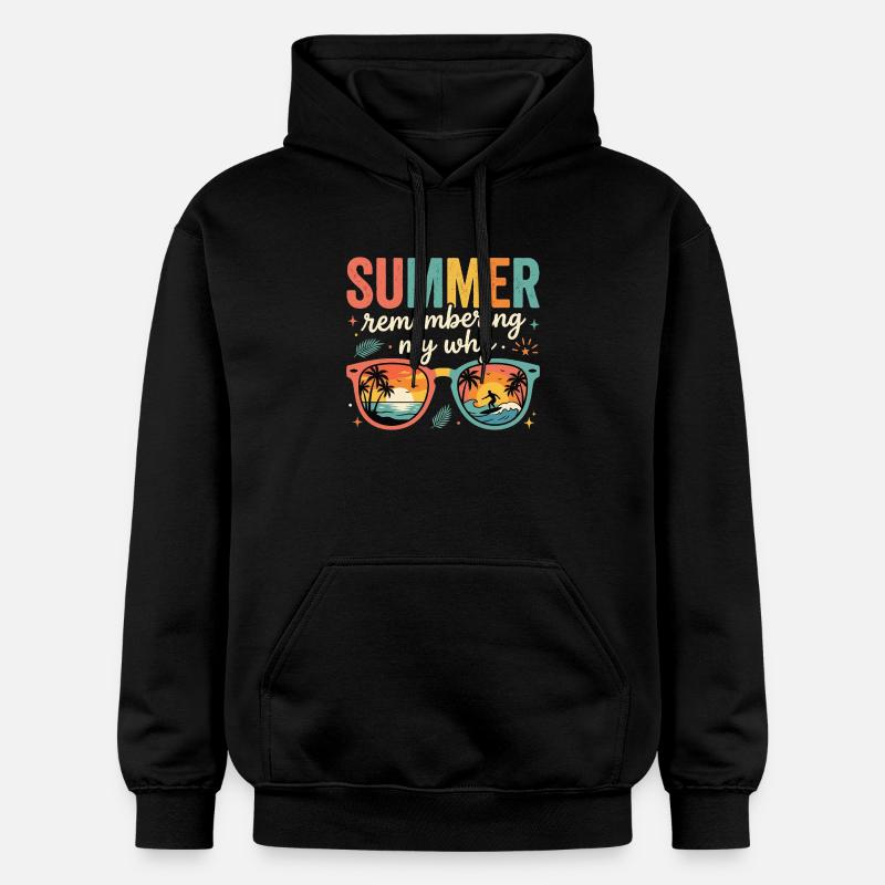 Summer Remembering My Why - Gildan Unisex Softstyle® Midweight Hoodie - black