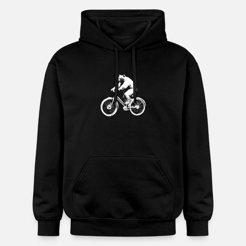 Bicycle Bear - Sweat à capuche Softstyle® Gildan Unisexe - noir