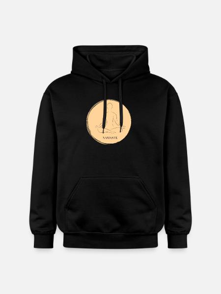 Namaste yoga - Gildan Unisex Softstyle® Midweight Hoodie - Schwarz