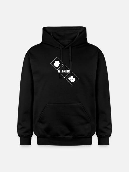 Marius Diamant Logo Vogel - Gildan Unisex Softstyle® Midweight Hoodie - Schwarz