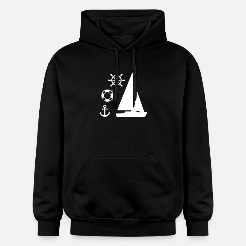 Sail - Gildan Unisex Softstyle® Midweight Hoodie - black