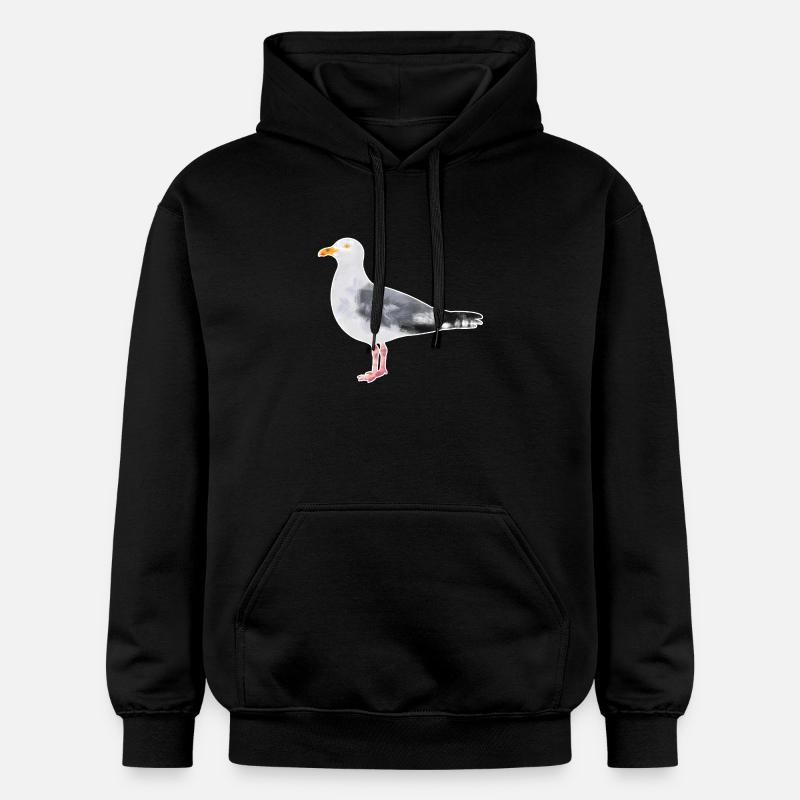 Herring Gull.1 - Gildan Unisex Softstyle® Midweight Hoodie - black