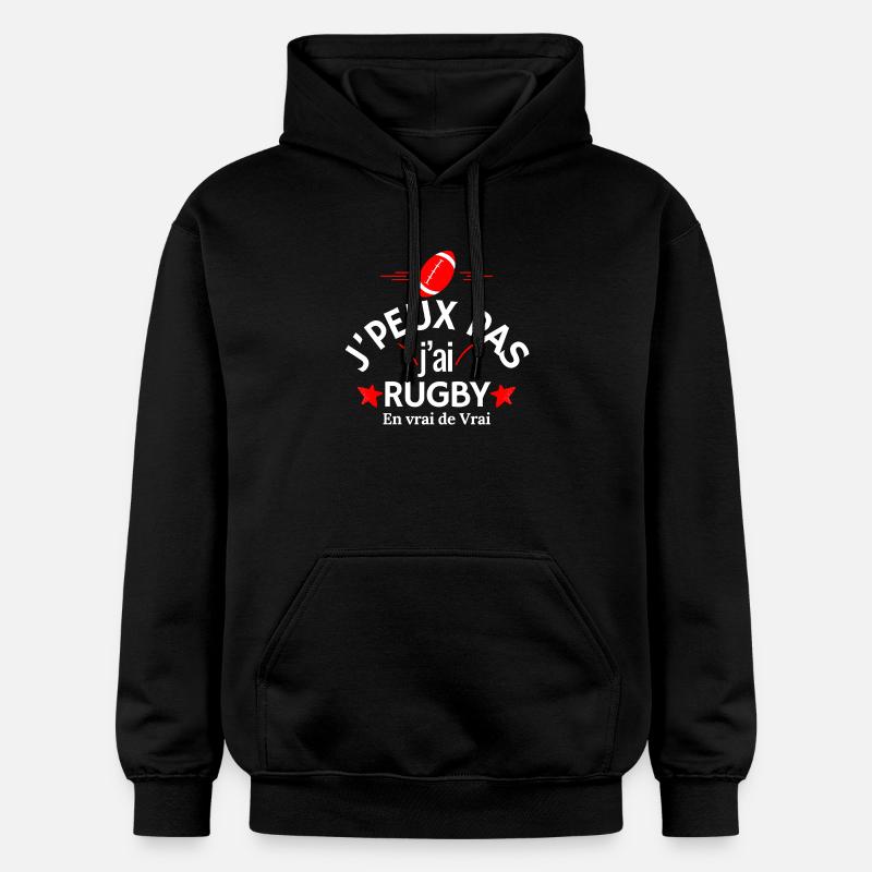 J'peux pas j'ai Rugby - Sweat à capuche Softstyle® Gildan Unisexe - noir