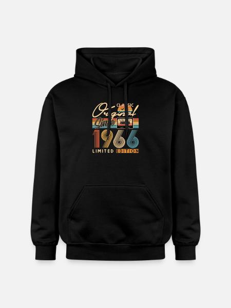 60th birthday, 60 years - Gildan Unisex Softstyle® Midweight Hoodie - black