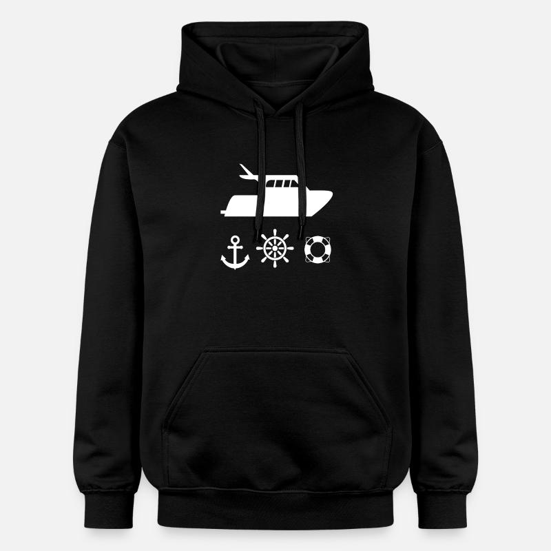 Motorboot - Gildan Unisex Softstyle® Midweight Hoodie - Schwarz
