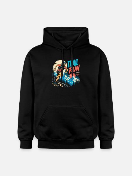 Trailrun - Gildan Unisex Softstyle® Midweight Hoodie - Schwarz