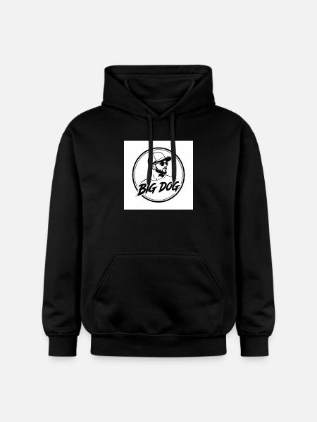 Big Dog Circle Portrait Tee - Gildan Unisex Softstyle® Midweight Hoodie - black