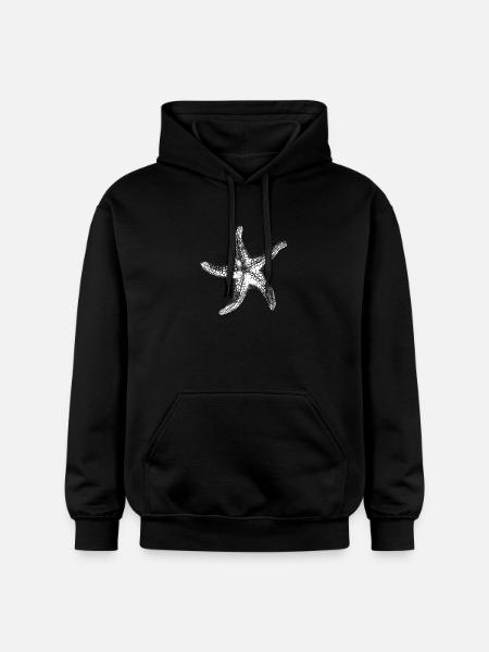 Silhouette d’étoile de mer - Sweat à capuche Softstyle® Gildan Unisexe - noir