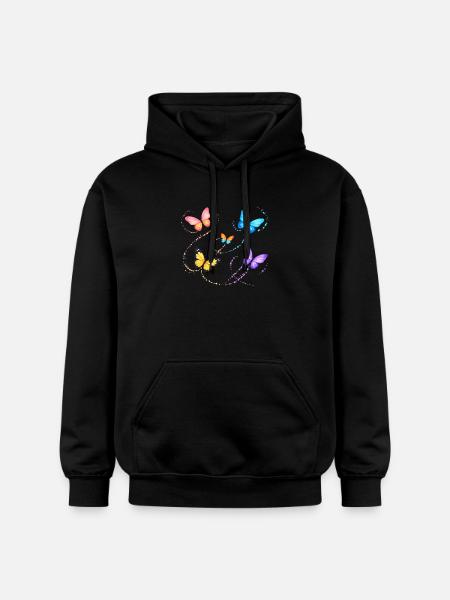 Butterflies - Gildan Unisex Softstyle® Midweight Hoodie - black