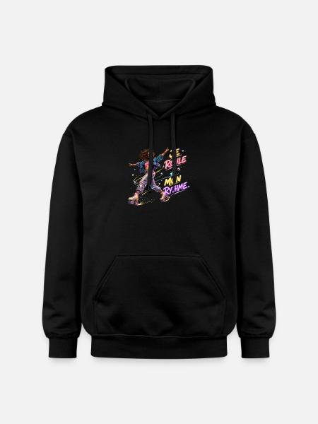 Rythme Neon en Roller - Sweat à capuche Softstyle® Gildan Unisexe - noir