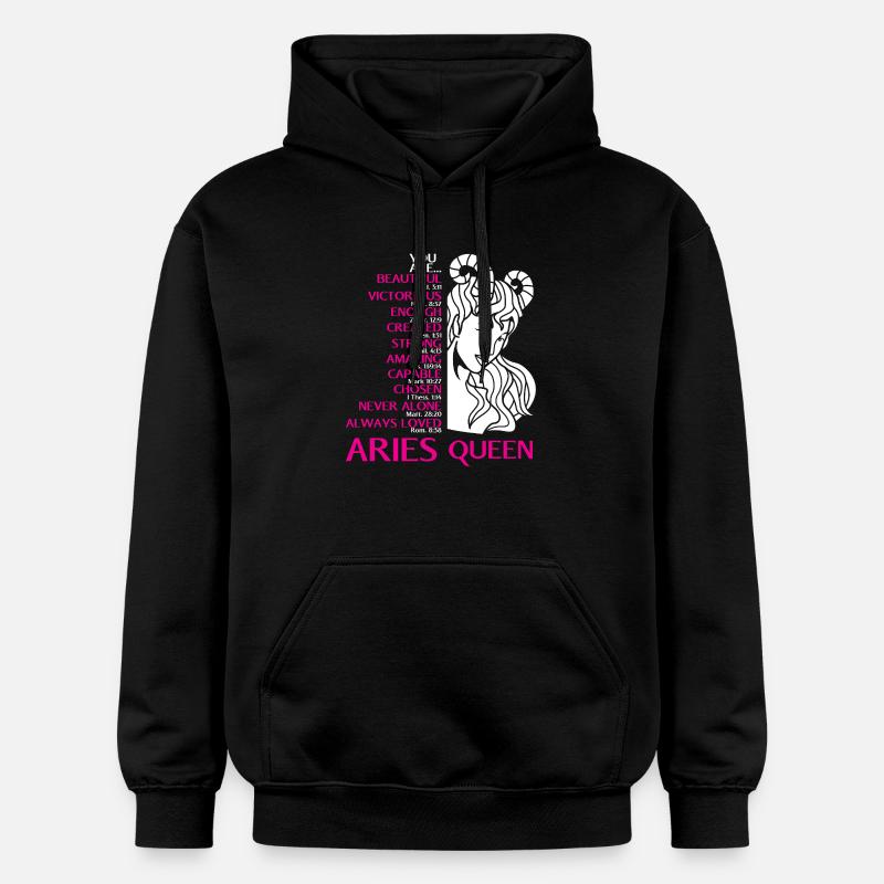 Sternzeichen Widder - Gildan Unisex Softstyle® Midweight Hoodie - Schwarz