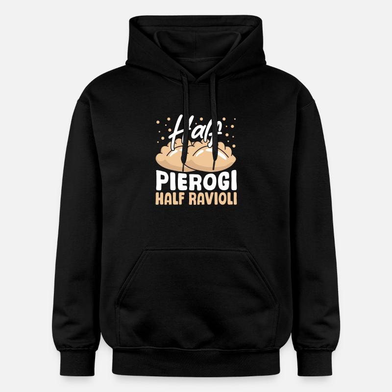 Demi-pierogi Moitié raviolis - Sweat à capuche Softstyle® Gildan Unisexe - noir
