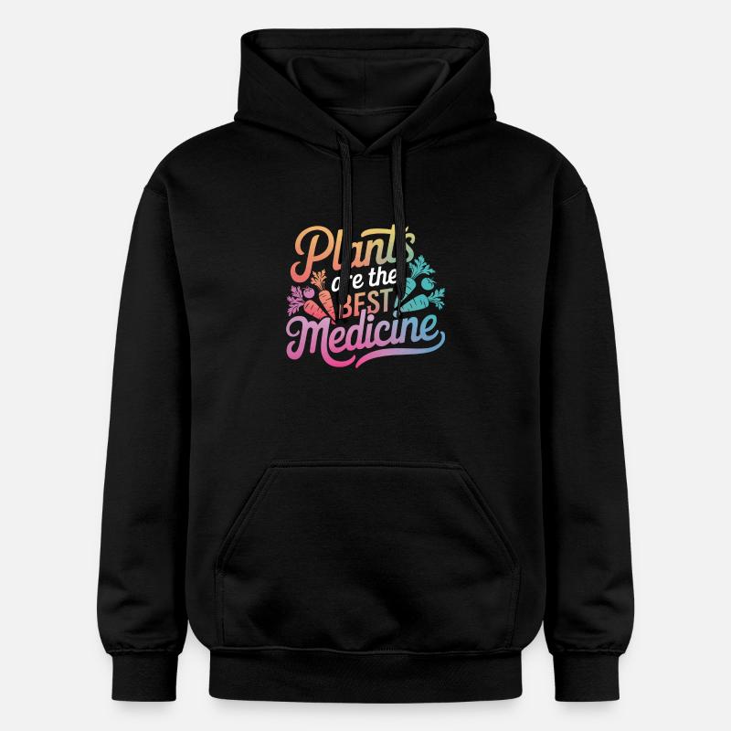 Végétarien Végétalien Végétarien Végétarien - Sweat à capuche Softstyle® Gildan Unisexe - noir
