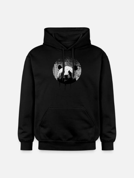 panda - Gildan Unisex Softstyle® Midweight Hoodie - Schwarz