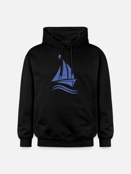 Sailing Sailboat Sailing License - Gildan Unisex Softstyle® Midweight Hoodie - black