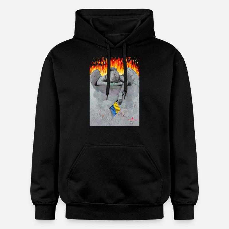 Des larmes pour l’Ukraine - Sweat à capuche Softstyle® Gildan Unisexe - noir